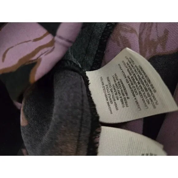 Rachel Rachel Roy Women's 3/4 Sleeve Black Floral Collared Shirt Size XL - Picture 7 of 7